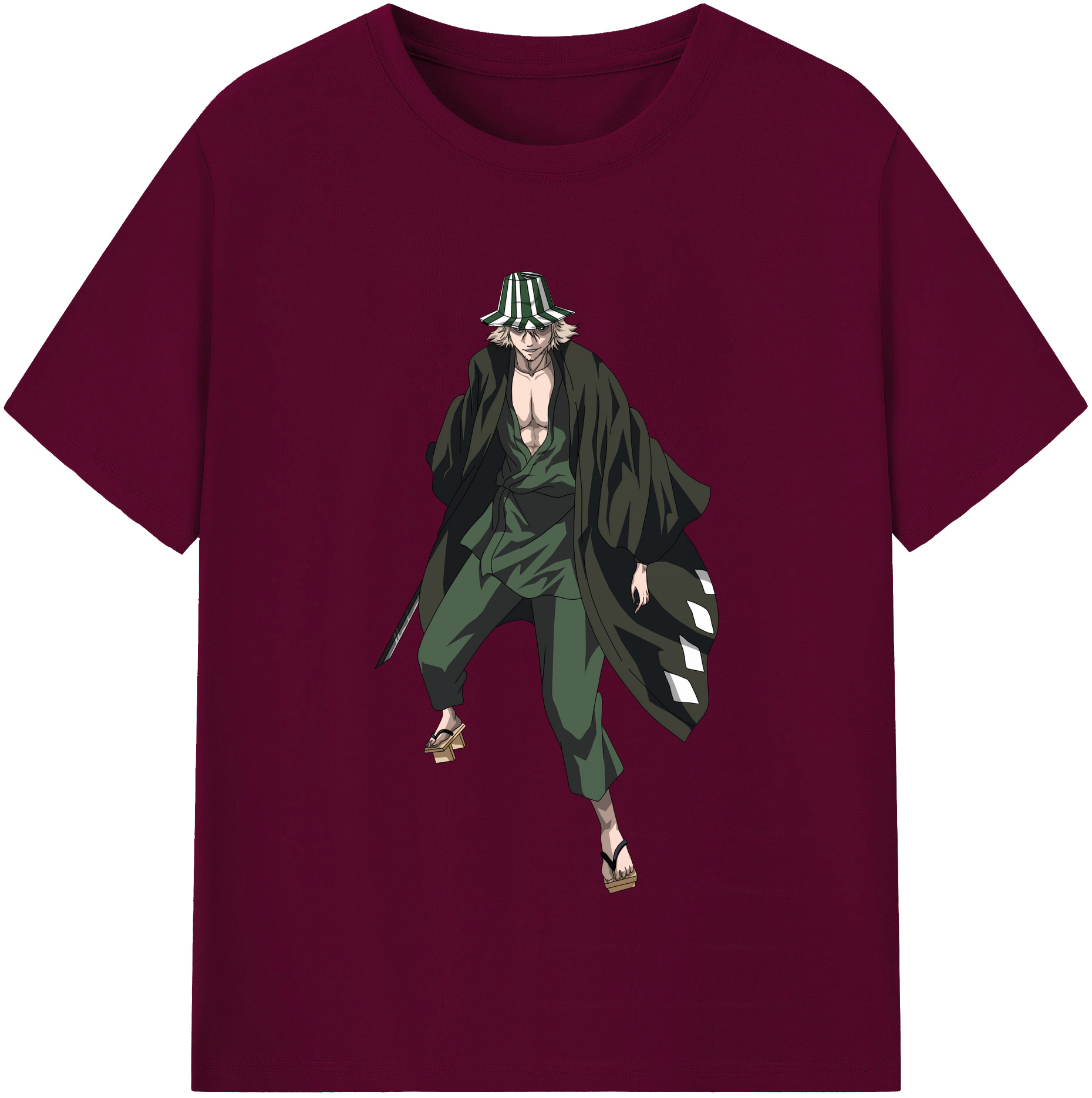 （画像用） "ブリーチ 浦原 喜助（うらはら きすけ） BLEACH Urahara Kisuke " レディースカジュアルプリントTシャツ（綿100％）